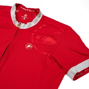 Castelli Full Zip Men's Cycling Jersey Breathable Logo Scorpion Large Pockets